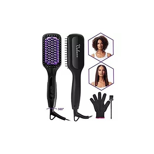 Ionic Hair Straightening Brush for Silky Frizz Free Hair
