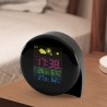 Mini Comma Weather Station Digital LED Screen Indoor Outdoor Thermometer Hygrometer Weather Forecast Daily Clock