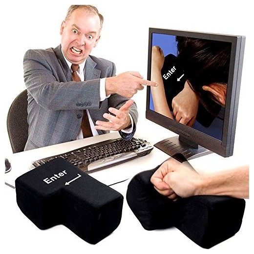 Unbreakable Relax Enter key Office Desktop Nap Pillow Big USB Enter Button Stress Relief Vent Tools