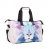 3D Creative Printed Lion Pattern Men And Women School Bag Travel Satchel Handbag - Multi Color