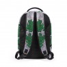3D Creative Printed Graffiti Green Skull Pattern Men And Women Rucksack Travel Satchel Backpack - Green