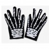 Halloween Costume Party Funny Skeleton Cloth Gloves - Black