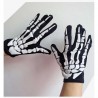 Halloween Costume Party Funny Skeleton Cloth Gloves - Black