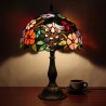 FUMAT European Classic Glass Grape Table Lamp Stained Glass Desk Lamp for Bedside Table Lights - Multi-color