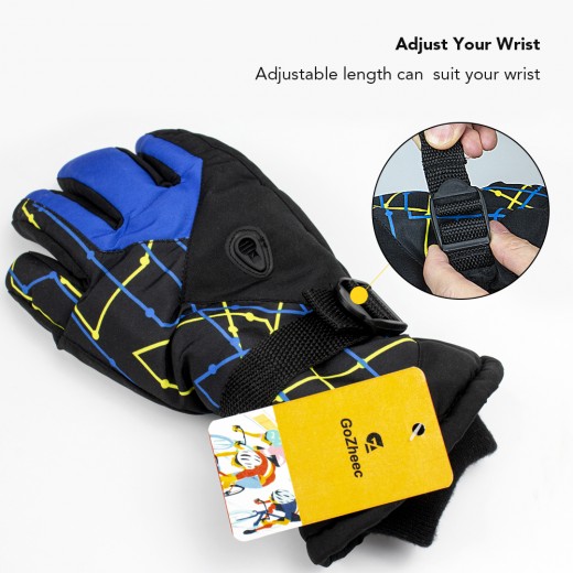Warmest Waterproof and Breathable Outdood Gloves for Mens,Womens,Ladies and Kids Skiing,for Parent Child Outdoor