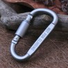 6pcs Black No. 4 D-Shaped Mountaineering Carabiner Aluminum Alloy Hanging Buckle Outdoor Sports Equipment Tool