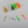 muenfly 40 PCS Fishing Lures Mixed Soft Fishing Lures Kit, Fishing Lures Baits Tackle Set for Artificial Silicone Bass Baits With Box