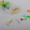 muenfly 40 PCS Fishing Lures Mixed Soft Fishing Lures Kit, Fishing Lures Baits Tackle Set for Artificial Silicone Bass Baits With Box